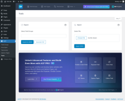 Page screenshot: ACF → Tools