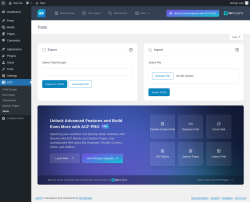 Page screenshot: ACF → Tools