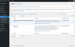 Page screenshot: Plugins &lsaquo; Test site &mdash; WordPress