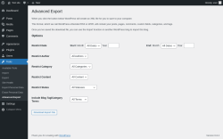 Page screenshot: Tools → Advanced Export