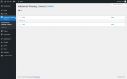 Page screenshot: Advanced Floating Content