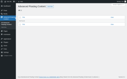 Page screenshot: Advanced Floating Content