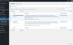 Page screenshot: Plugins ‹ Test site — WordPress