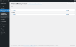 Page screenshot: Advanced Floating Content