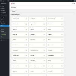 Page screenshot: AFI → Settings