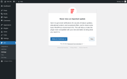 Page screenshot: Settings ‹ Test site — WordPress