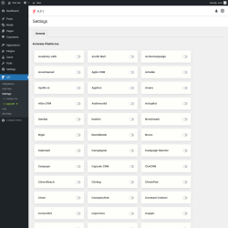 Page screenshot: AFI → Settings