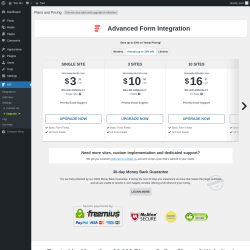 Page screenshot: AFI → Upgrade  ➤