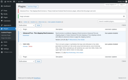 Page screenshot: Plugins ‹ Test site — WordPress
