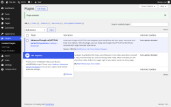 Page screenshot: Plugins &lsaquo; Test site &mdash; WordPress