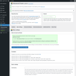 Page screenshot: Advanced iFrame → Basic Settings