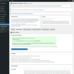 Page screenshot: Advanced iFrame → Basic Settings