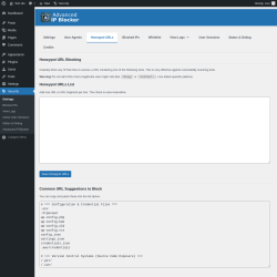 Page screenshot: Security → Honeypot URLs