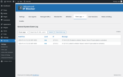 Page screenshot: Security → View Logs
