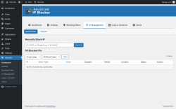 Page screenshot: Security → 
                        
                        IP Management                                            