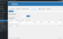 Page screenshot: Security → 
                        
                        IP Management                                            
