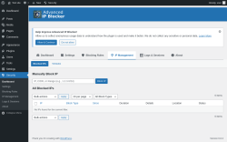 Page screenshot: Security → 
                        
                        IP Management                                            
