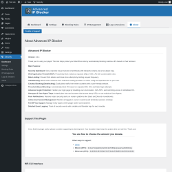 Page screenshot: Security → 
                        
                        About                                            