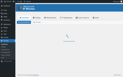 Page screenshot: Security → Settings → 
                        
                        Dashboard                                            
