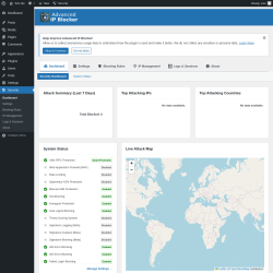 Page screenshot: Security → Settings → 
                        
                        Dashboard                                            
