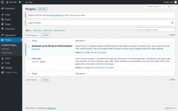 Page screenshot: Plugins ‹ Test site — WordPress