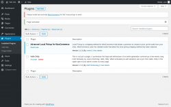 Page screenshot: Plugins ‹ Test site — WordPress