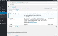 Page screenshot: Plugins ‹ Test site — WordPress