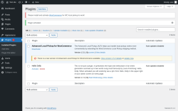 Page screenshot: Plugins ‹ Test site — WordPress