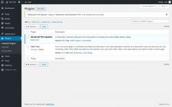 Page screenshot: Plugins &lsaquo; Test site &mdash; WordPress