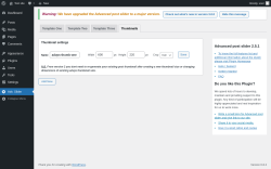 Page screenshot: Adv. Slider → Thumbnails