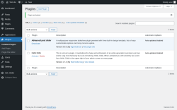 Page screenshot: Plugins ‹ Test site — WordPress