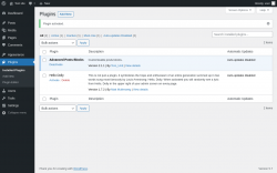 Page screenshot: Plugins &lsaquo; Test site &mdash; WordPress