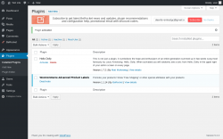 Page screenshot: Plugins ‹ Test site — WordPress