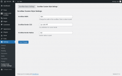 Page screenshot: Custom color scrollbar → Scrollbar Custom Style Settings