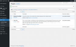 Page screenshot: Plugins ‹ Test site — WordPress