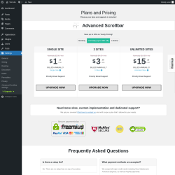 Page screenshot: Settings → Upgrade  ➤