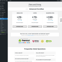 Page screenshot: Settings → Upgrade  ➤