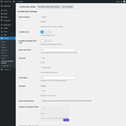 Page screenshot: Settings → Advanced Scrollbar Settings