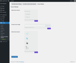 Page screenshot: Settings → Advanced Scrollbar Settings → Cursor Settings