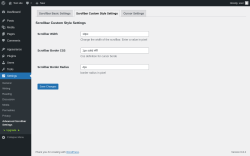 Page screenshot: Settings → Advanced Scrollbar Settings → Scrollbar Custom Style Settings