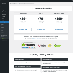 Page screenshot: Settings → Upgrade  ➤