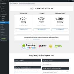 Page screenshot: Settings → Upgrade  ➤