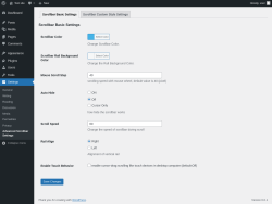 Page screenshot: Settings → Advanced Scrollbar Settings