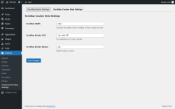 Page screenshot: Settings → Advanced Scrollbar Settings → Scrollbar Custom Style Settings