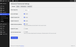 Page screenshot: Testimonials &rarr; Settings
