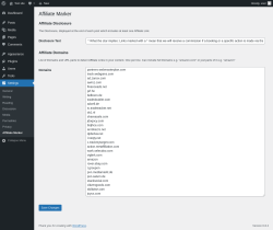 Page screenshot: Settings → Affiliate Marker