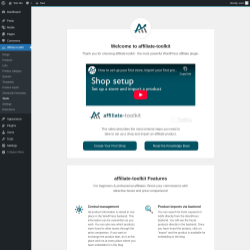 Page screenshot: affiliate-toolkit → Tools → Welcome