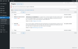 Page screenshot: Plugins &lsaquo; Test site &mdash; WordPress