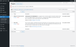 Page screenshot: Plugins &lsaquo; Test site &mdash; WordPress