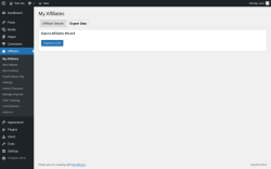 Page screenshot: Affiliates → Export Data